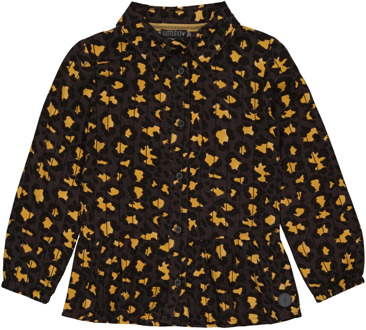 Levv Meisjes blouse bloem aop leopard Grijs - 116