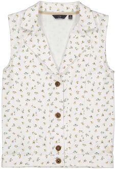 Levv Meisjes gilet - Dora - AOP Off wit bloemen - Maat 140