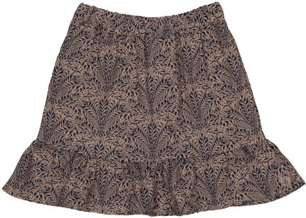 Levv Meisjes rok - Kera - AOP grafisch taupe - Maat 152