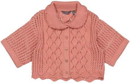 Levv Meisjes vest gebreid - Katja - Oud roze - Maat 140
