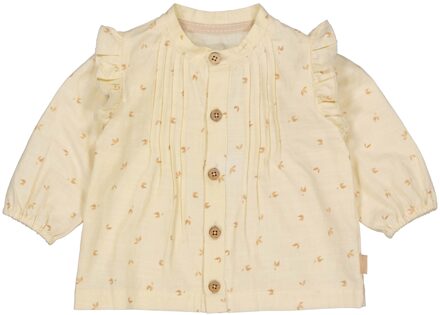 Levv Newborn baby meisjes blouse femmy aop vanilla leaves Ecru - 74