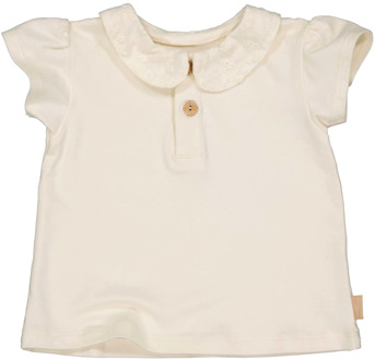Levv Newborn baby meisjes t-shirt felica Ecru - 56