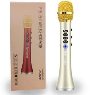 Lewinner upgrade L-698D professionele 20W draagbare draadloze Bluetooth karaoke microfoon luidspreker met grote macht voor Zingen/Vergadering goud