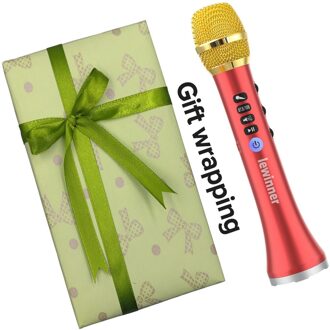Lewinner upgrade L-698D professionele 20W draagbare draadloze Bluetooth karaoke microfoon luidspreker met grote macht voor Zingen/Vergadering rood met gift wrap