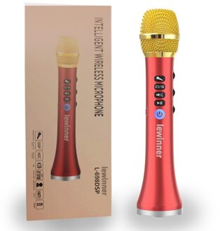 Lewinner upgrade L-698D professionele 20W draagbare draadloze Bluetooth karaoke microfoon luidspreker met grote macht voor Zingen/Vergadering rood