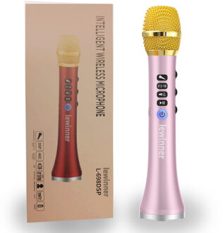 Lewinner upgrade L-698D professionele 20W draagbare draadloze Bluetooth karaoke microfoon luidspreker met grote macht voor Zingen/Vergadering roze