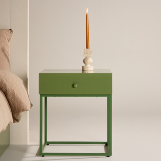 Lewis metalen nachtkastje groen - 43 x 41 cm