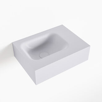 LEX Cale vrijhangende solid surface wastafel 40cm. Positie wasbak links