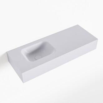 LEX Cale vrijhangende solid surface wastafel 80cm. Positie wasbak links