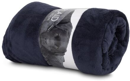 Lex max Fleeceplaid - Hondendeken - Donkerblauw - 130x180cm