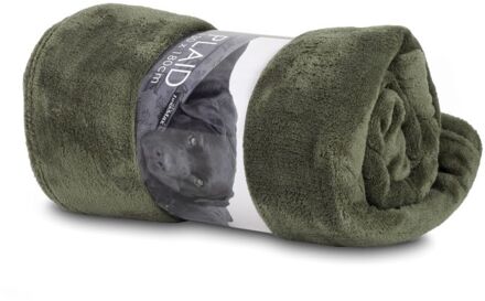 Lex max Fleeceplaid - Hondendeken - Mosgroen - 130x180cm