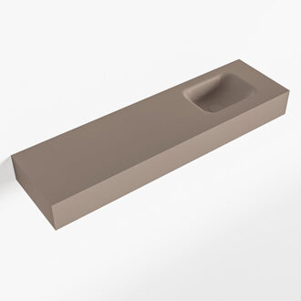 LEX Smoke vrijhangende solid surface wastafel 110cm. Positie wasbak rechts