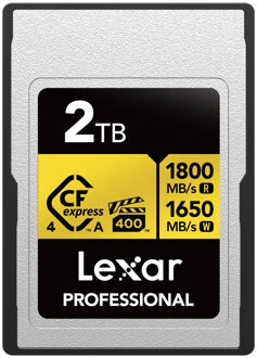 Lexar CFexpress Pro Type A Gold 4.0 Series 2TB R1800/W1650MB/s - VPG400