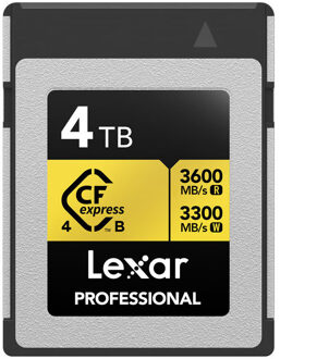 Lexar CFexpress Pro Type B Gold 4.0 Series 4TB - R3600/W3300