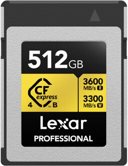 Lexar CFexpress Pro Type B Gold 4.0 Series 512GB - R3600/W3300