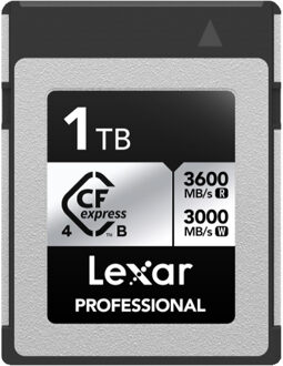 Lexar CFexpress Pro Type B Silver 4.0 Series 1TB - R3600/W3000MB/s
