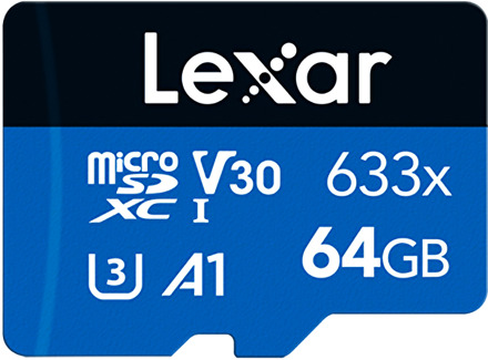 Lexar MicroSD Blue Series UHS-I 633X 64GB V10
