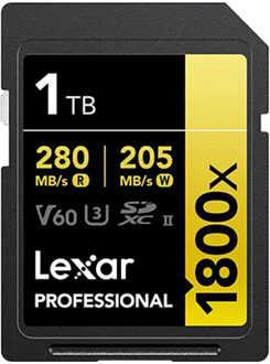Lexar SD Pro Gold Series UHS-II 1800X 1TB V60