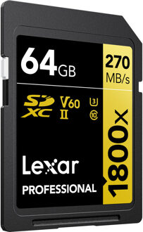 Lexar SDXC Professional 64GB 1800X UHS-II V60 Gold