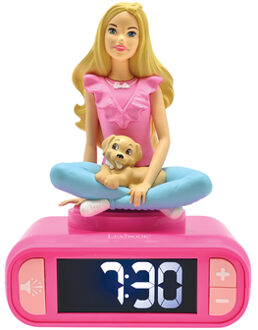 Lexibook Barbie wekker met 3D nachtlicht figuur en speciale beltonen Kleurrijk