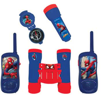 Lexibook SPIDER-MAN - Adventurer's kit - Walkie-Talkie 120m bereik, verrekijker, zaklamp en kompas