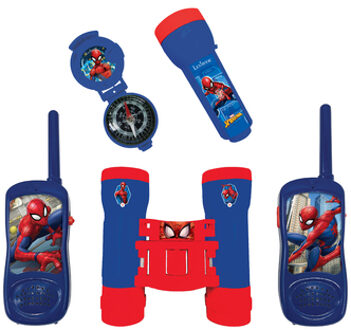 Lexibook Spider -Man avonturenset met 2 walkie talkies tot 120m, verrekijker, zaklamp en kompas Kleurrijk