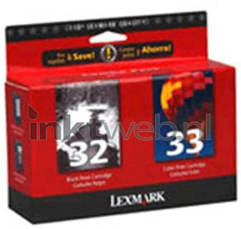 Lexmark Inkcartridge Lexmark 80D2951 32 + 33 zwart + 4 kleuren