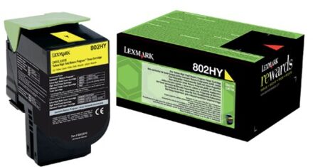 Lexmark Tonercartridge Lexmark 80C2HY0 prebate geel HC