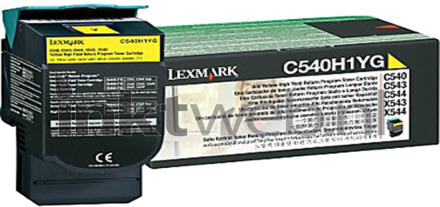 Lexmark Tonercartridge Lexmark C540H1YG prebate geel HC