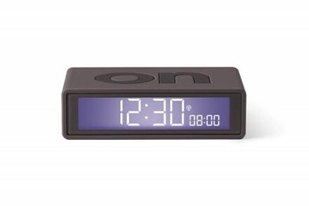 Lexon flip mini alarmklok donker grijs
