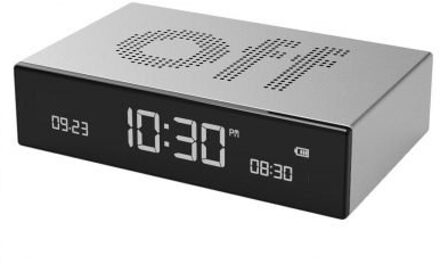 Lexon flip premium alarmklok aluminium