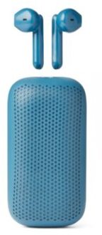 Lexon speakerbuds: earbuds + 3w bt speaker blauw