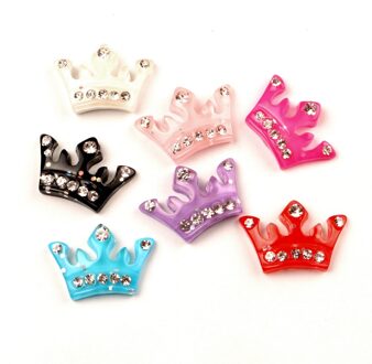 Lf 20Pcs Mixed Resin Crown Decoratie Ambachten Plaksteen Cabochon Versieringen Voor Scrapbooking Kawaii Leuke Diy Accessoires 27 Mm