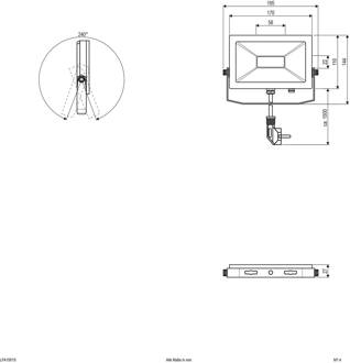 LFA buitenspot zilver plug 5.700K 15W zilver, transparant