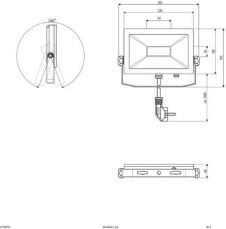 LFA buitenspot zilver plug 5.700K 30W zilver, transparant