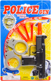 LG-Imports Politie speelgoed set - pistool met accessoires - verkleed rollenspel - plastic - voor kinderen Multi