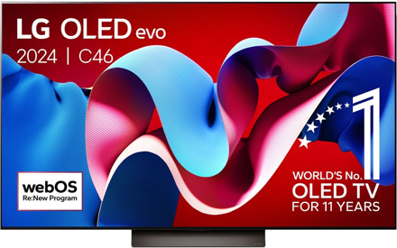 LG LGOLED77C46LA (2024) - 77 inch - OLED TV Zwart