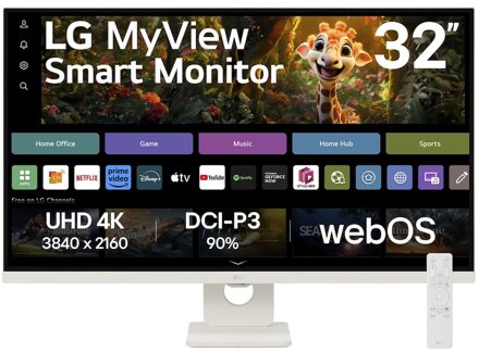 LG MyView Smart 32SR73U-W Monitor Wit