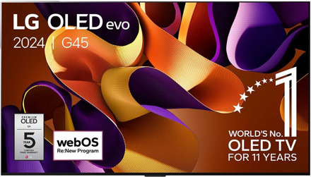 LG OLED65G45LW (2024) - 65 inch - OLED TV Zilver