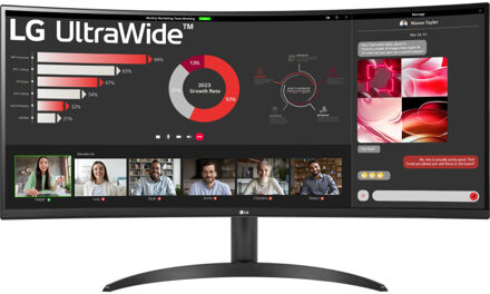 LG UltraWide 34WR50QC-B Monitor Zwart