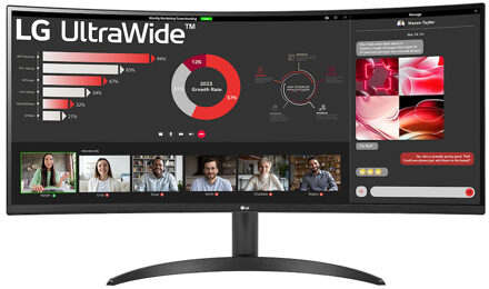 LG UltraWide 34WR50QK-B Monitor Zwart