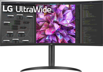 LG UltraWide curved QHD 34WQ75C-B Monitor Zwart