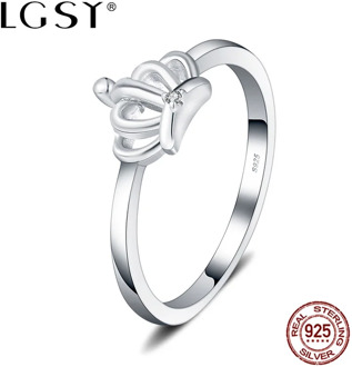 LGSY Popular 925 Sterling Silver Rings Crown Accessories Rings Fashion Jewelry For Women Round Rings Fine Jewelry Rings DR1117