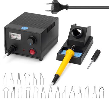 LH45-ZA1 Pointer Voltmeter Soort Multifunctionele Elektrische Kalebas Houten Pyrography Machine Met 20 Stuks Verwarming Pen Hoofden