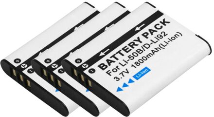 LI-50B Li 50B Batterij Voor Olympus VR-340 1010 1020 1030SW Tough 6000 6020 8000 8010 Mju 1010 1020 Tg 610 620 630 810 XZ-1 3accu