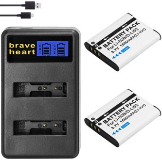 LI-50B Li 50B Batterij Voor Olympus VR-340 1010 1020 1030SW Tough 6000 6020 8000 8010 Mju 1010 1020 Tg 610 620 630 810 XZ-1 lader en 2accu