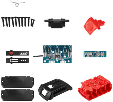 Li-ion Battery Case Housing Cover LED Light Label Replacement PCB Circuit Board Kit for Bosch 18V Li-ion Battery Tool Parts