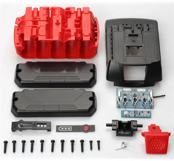 Li-ion Battery Case Housing Cover LED Light Label Replacement PCB Circuit Board Kit for Bosch 18V Li-ion Battery Tool Parts