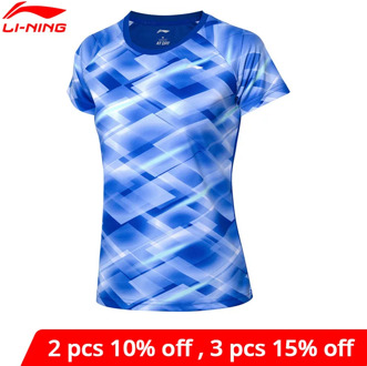 Li-NIng Women Badminton Competition T-Shirts AT DRY Breathable Polyester Regular Fit li ning LiNing Sports Tee AAYP094 WTS1533