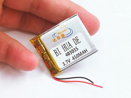 Li-Po 1 pcs [SD] 3.7 V, 450 mAH, [403035] lithium Polymeer ion/Li-Ion batterij voor SPEELGOED, POWER BANK, GPS, mp3, mp4, mobiele telefoon, luidspreker
